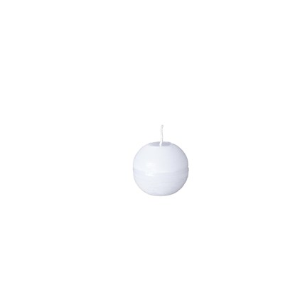Svíčka koule 6 cm -  bílá_0