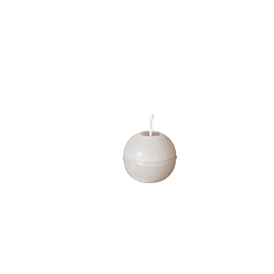 Svíčka koule 6 cm -  světlý len_0