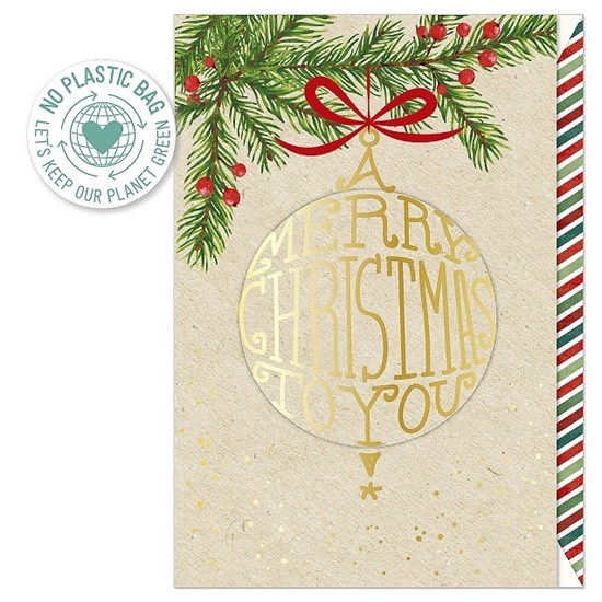 Vánoční přání 11x17 cm s obálkou Organics_1