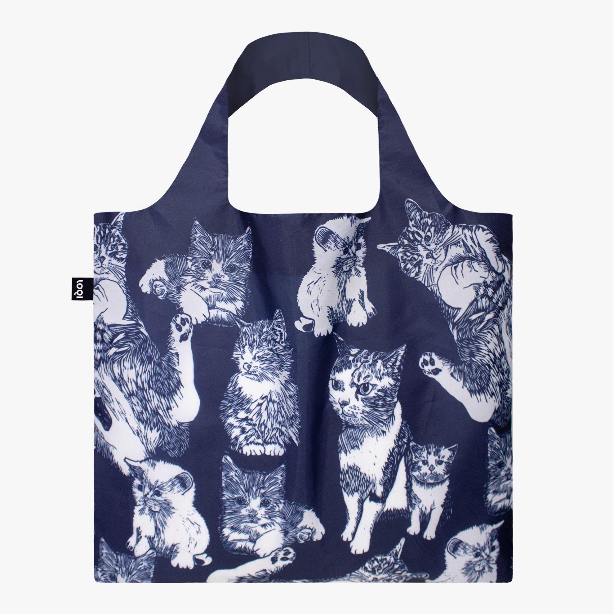 LOQI skládací taška - Artist - Cats - RED POPPY BEE_1