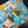 LOQI skládací taška - Museum - VGM 50th / Flower Pattern Blue Canvas - VAN GOGH_1