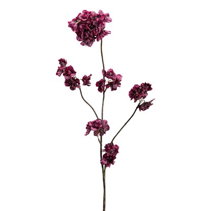 Větvička s rozkvetlými květy 87cm fialová_0
