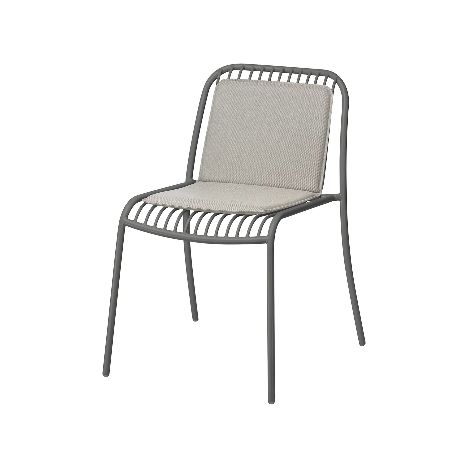 Venkovní sedák s opěrkou na židli YUA 66x39 cm šedý_1