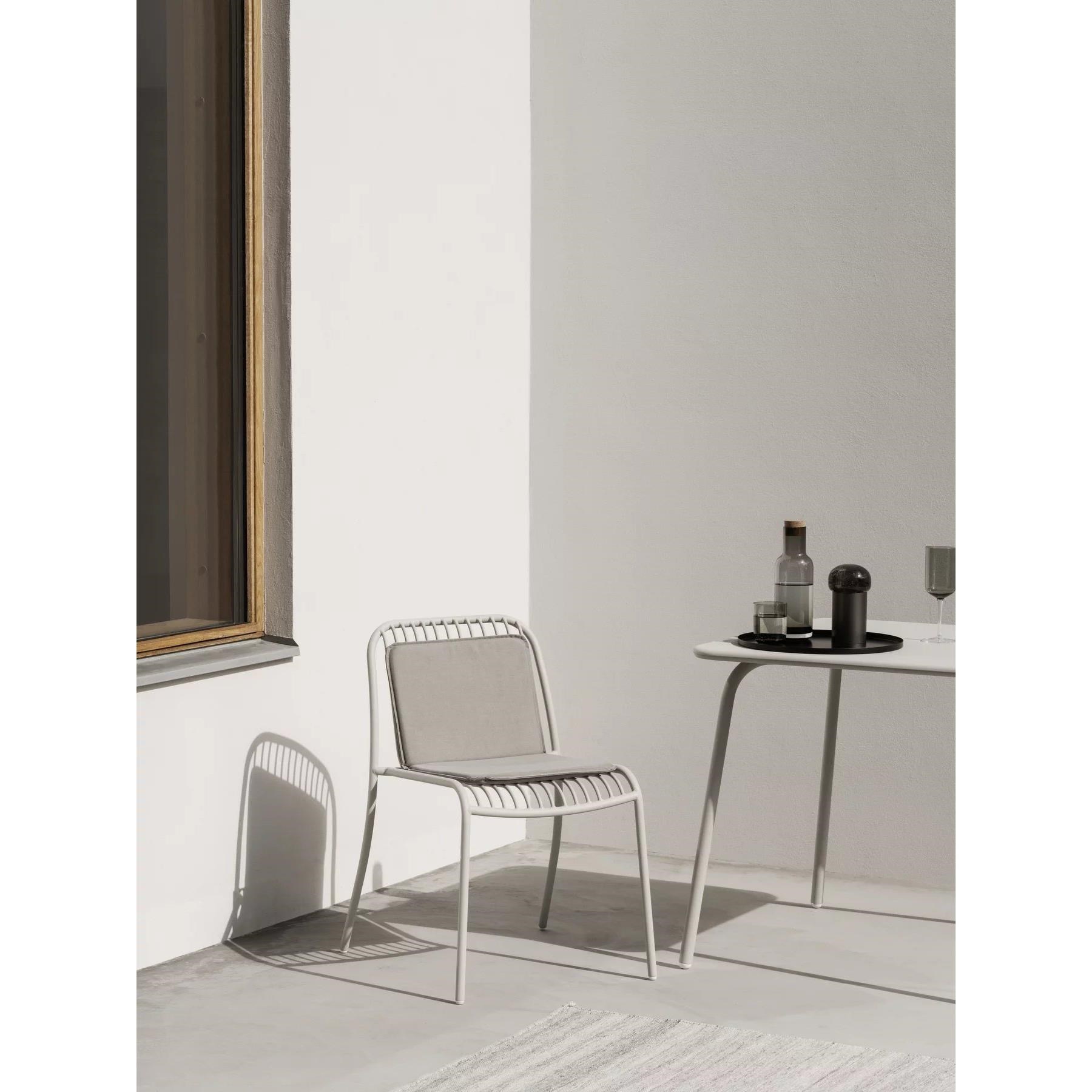 Venkovní sedák s opěrkou na židli YUA 66x39 cm šedý_2