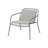 Venkovní sedák s opěrkou na židli YUA 75x46 cm šedý_1
