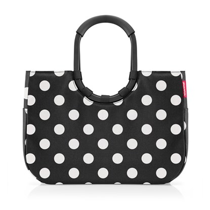 Módní taška Loopshopper L frame dots white_2