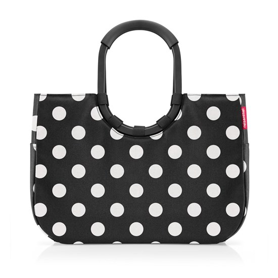 Módní taška Loopshopper L frame dots white_2