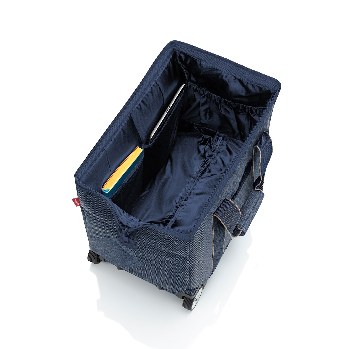 Cestovní taška na kolečkách Allrounder trolley herringbone dark blue_0