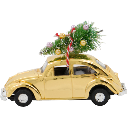 Vánoční dekorace autíčko MINI Xmas, zlaté_0