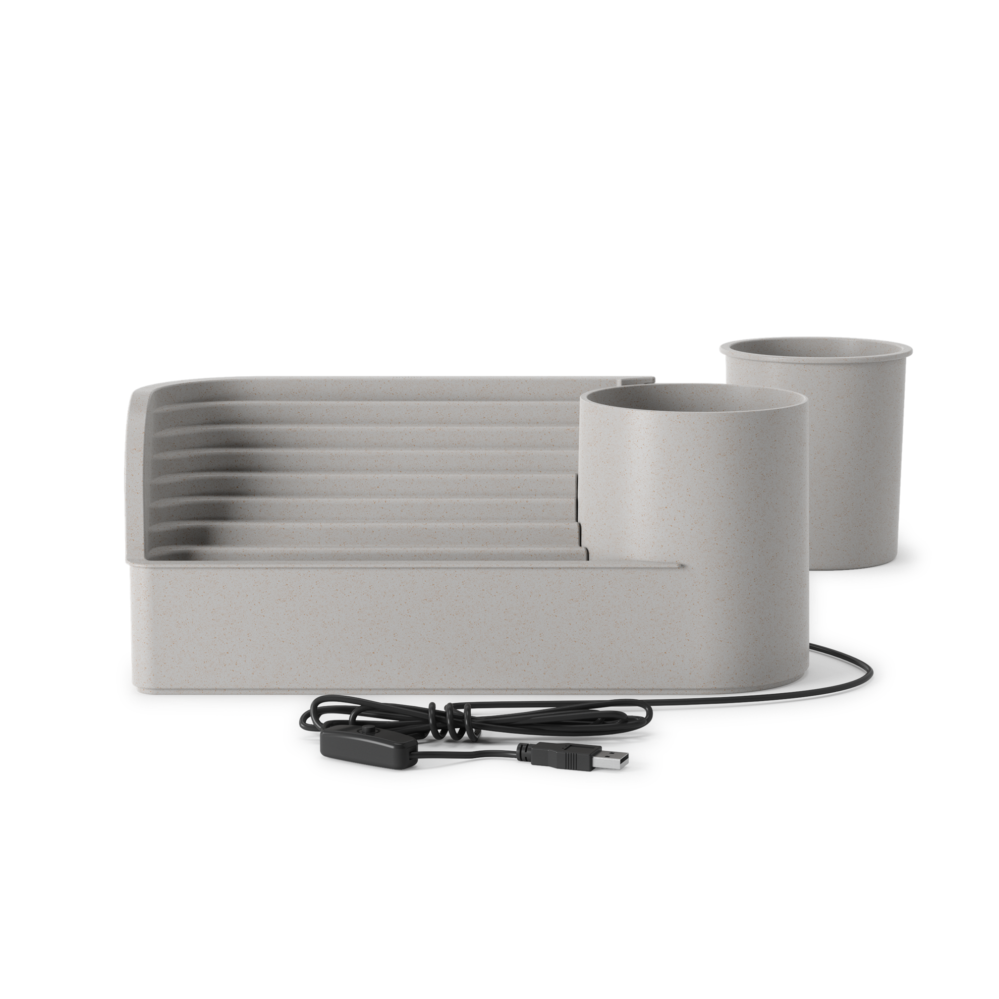 Organizér na tužky / květináč STREAM s USB vodní fontánou_1