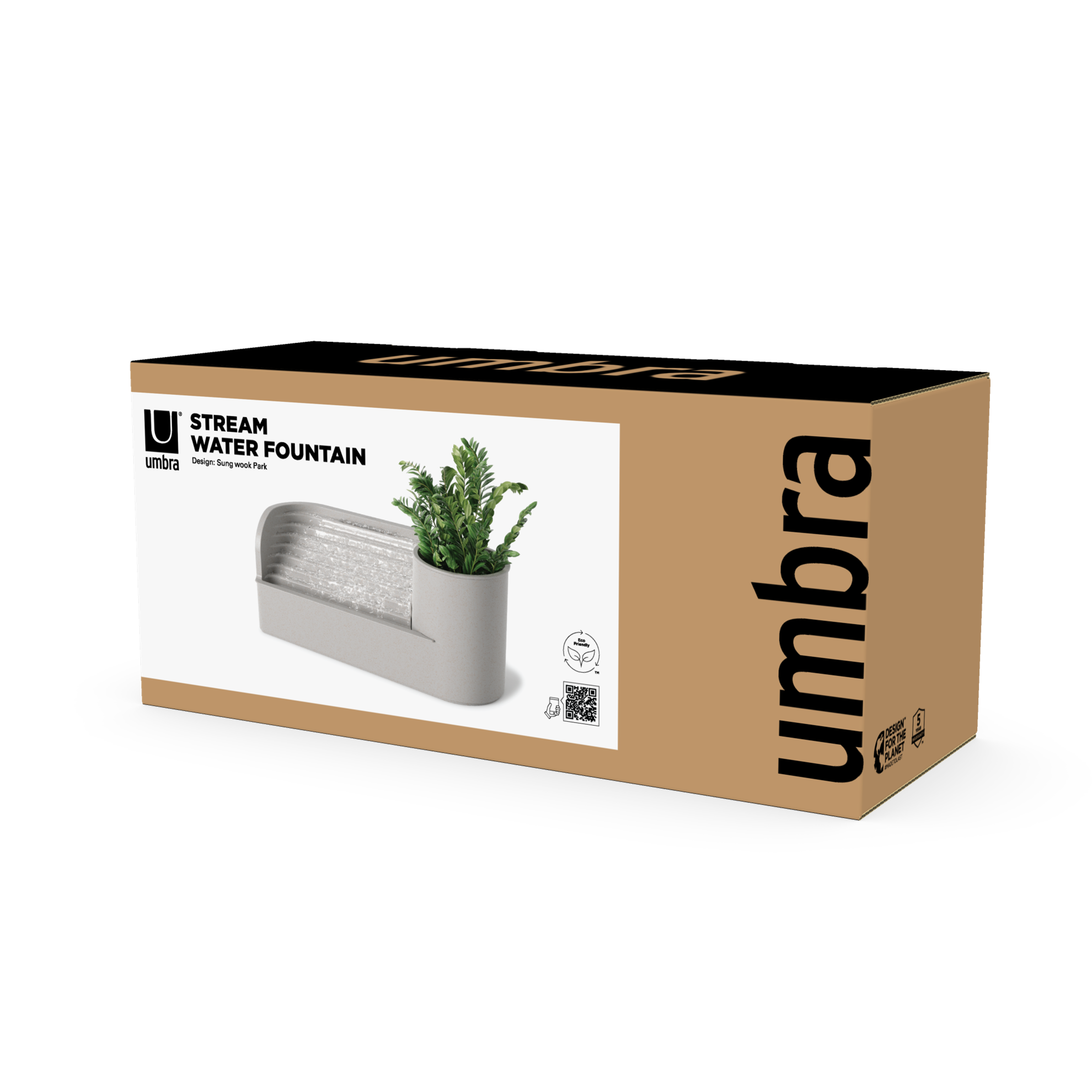 Organizér na tužky / květináč STREAM s USB vodní fontánou_3