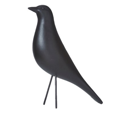 Dekorační ptáček V.22 cm černý_0