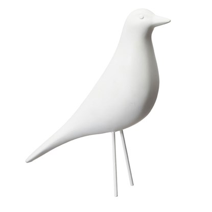 Dekorační ptáček V.22 cm bílý_0