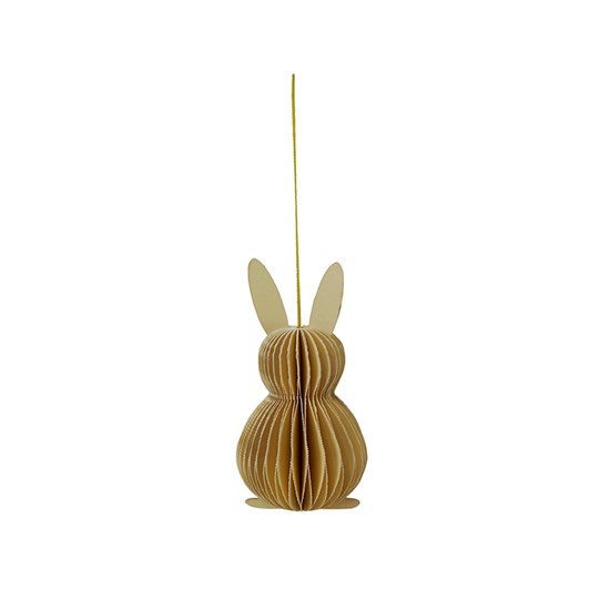 Papírový velikonoční zajíček EASTER V.9 cm sv. žlutý_0