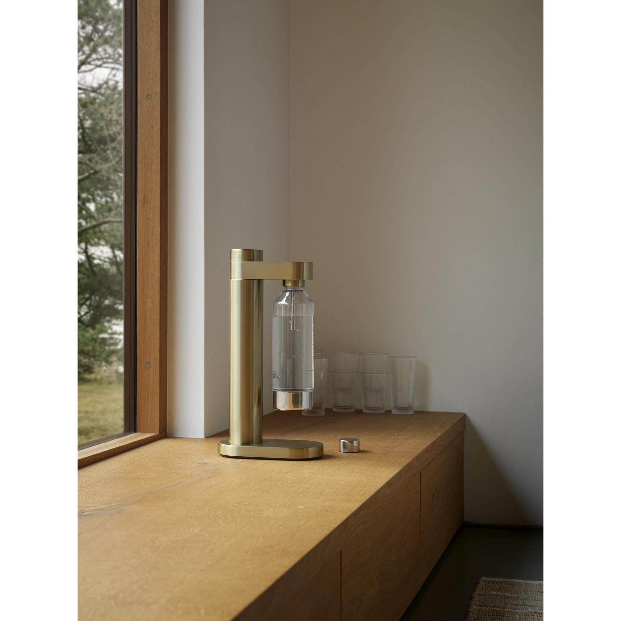Výrobník perlivé vody BRUS STELTON 1,15l kartáčovaný mosaz_1