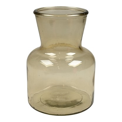 Skleněná váza V.15x11 cm šedá_0