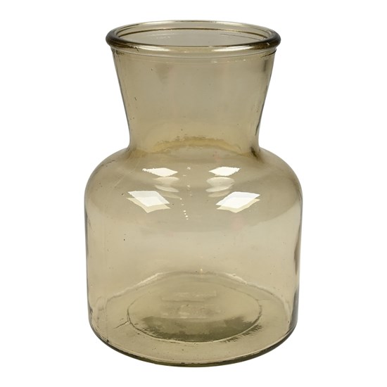 Skleněná váza V.15x11 cm šedá_0