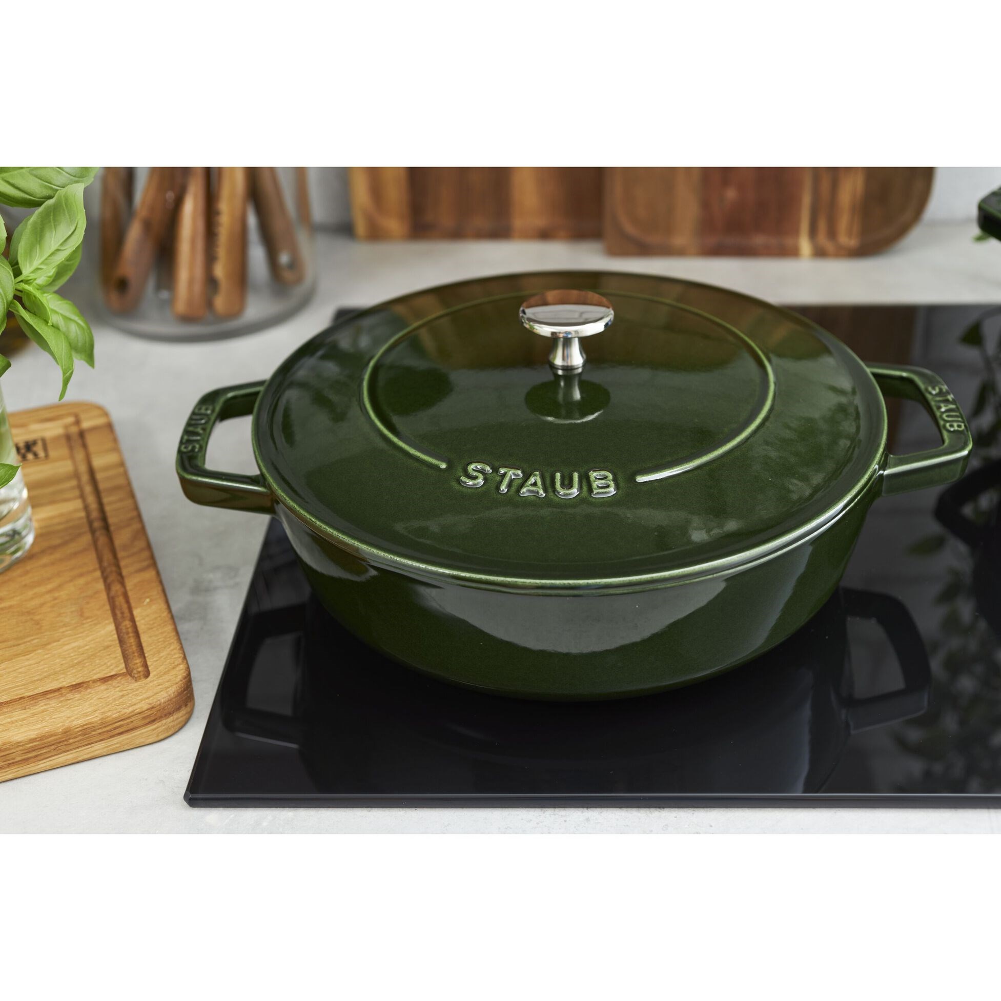 Kastrol STAUB se samopodlévací poklicí 24 cm zelený 2,4l_0