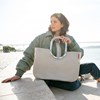 Módní taška Loopshopper L herringbone sand_0