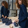 Kosmetická taška Travelcosmetic herringbone dark blue_0