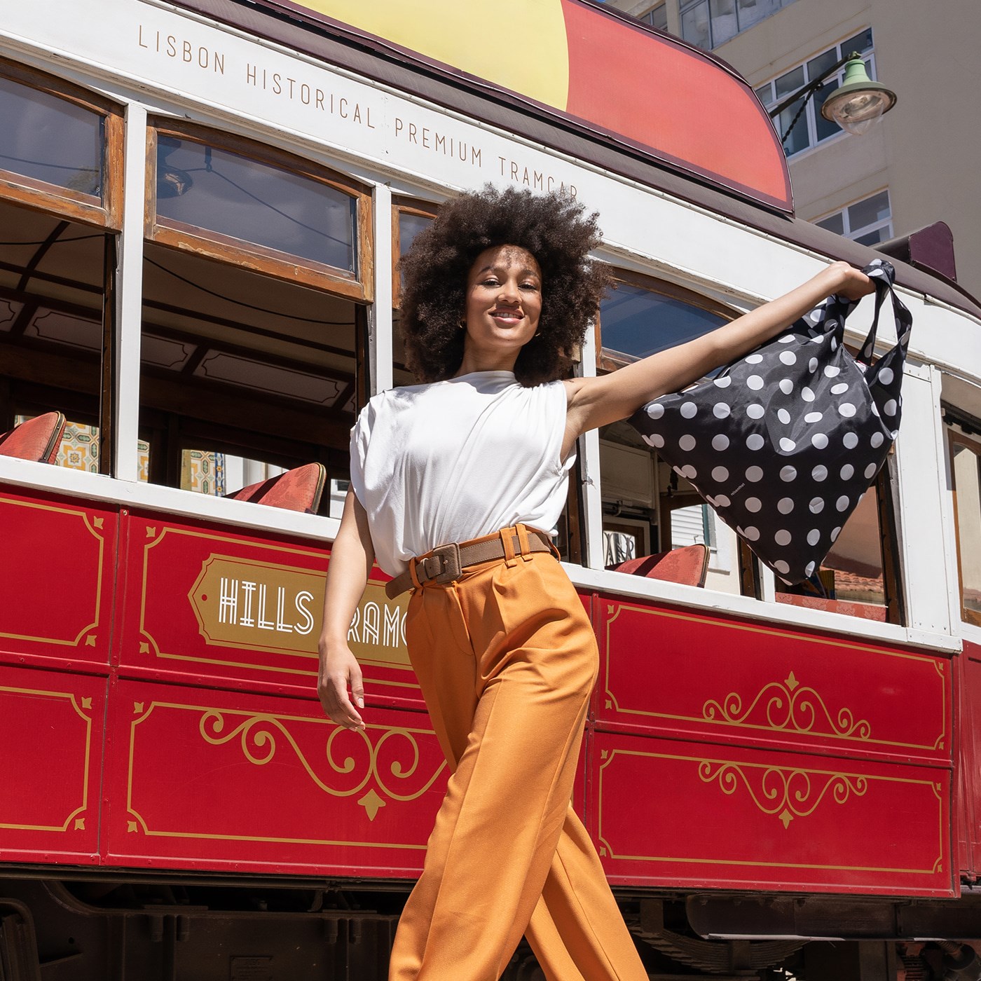 Skládací taška Mini Maxi Shopper dots white_0