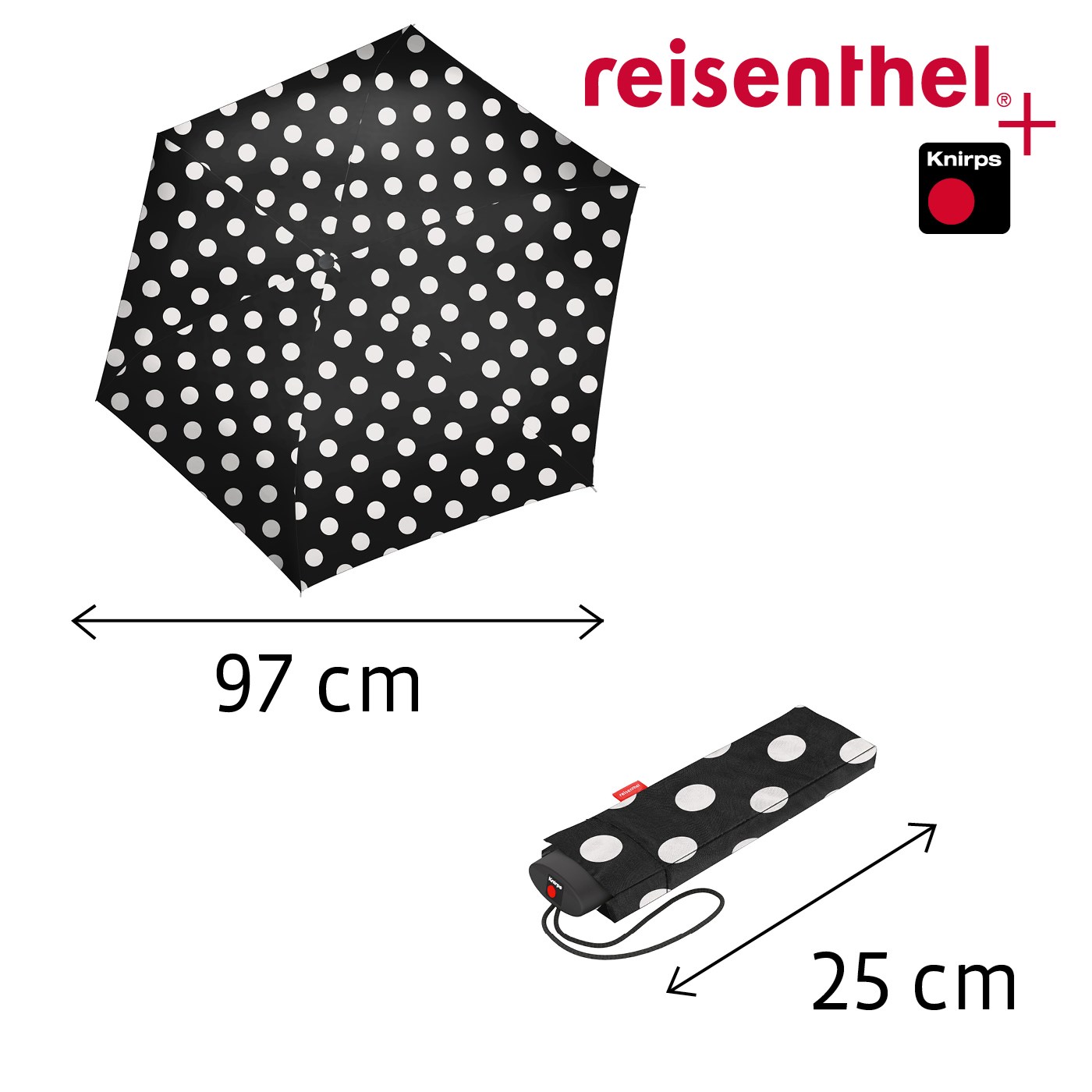 Deštník Umbrella Pocket Mini dots white_0