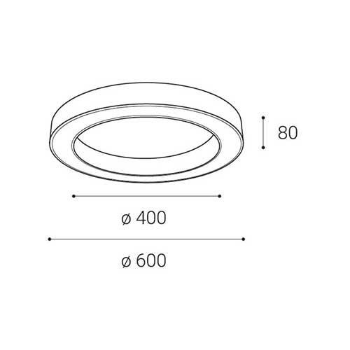 Vnitřní stropní svítidlo SATURN P.60 cm bílé - TRIAC stmívání_0