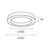 Vnitřní stropní svítidlo SATURN P.60 cm bílé - TRIAC stmívání_0