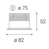 Vnitřní zapuštěné bodové svítidlo SPOT-B P.8,2 cm bílé 4000K_0