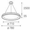 Závěsné vnitřní stropní svítidlo BELLA SLIM P.78 cm černé - TRIAC stmívání_0