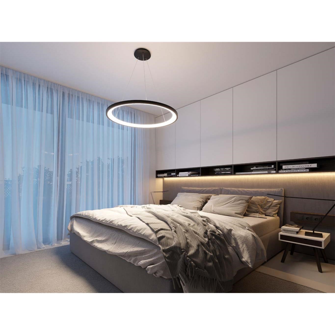Závěsné vnitřní stropní svítidlo BELLA SLIM P.78 cm černé - TRIAC stmívání_2