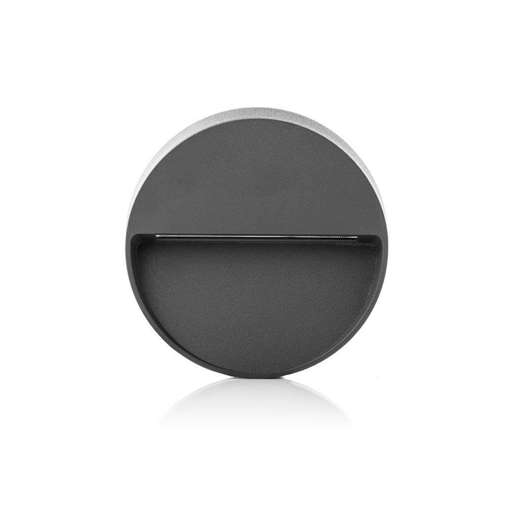 Venkovní kulaté nástěnné svítidlo STEP ON-R P.10 cm antracitové_2