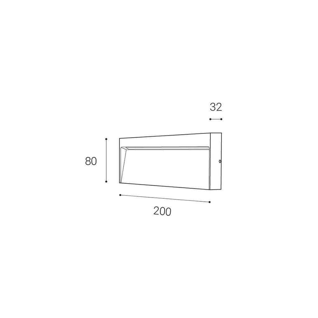 Venkovní obdélníkové nástěnné svítidlo STEP ON-QL 20x8 cm antracitové_0