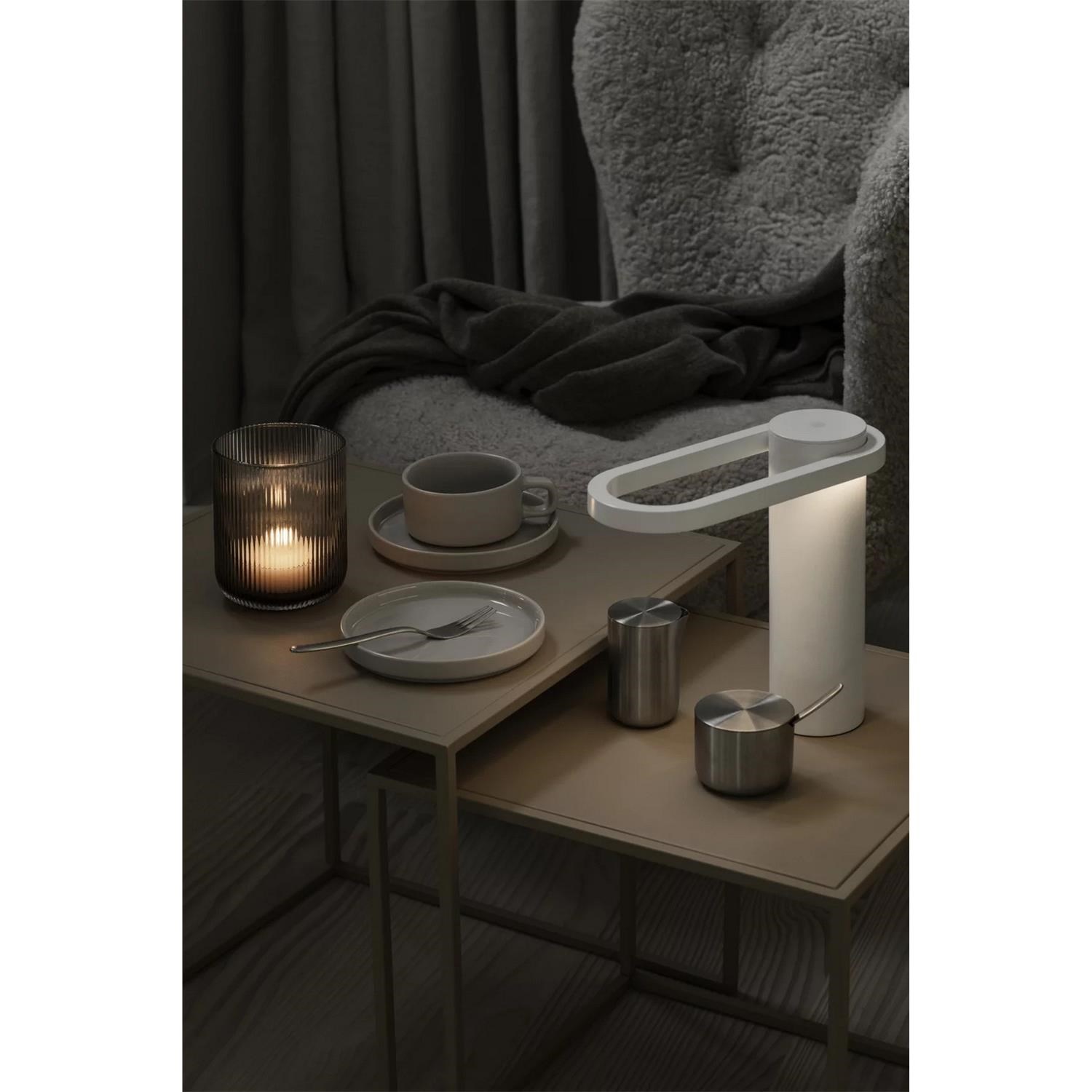 Stolní LED lampa HOOP bílá_0