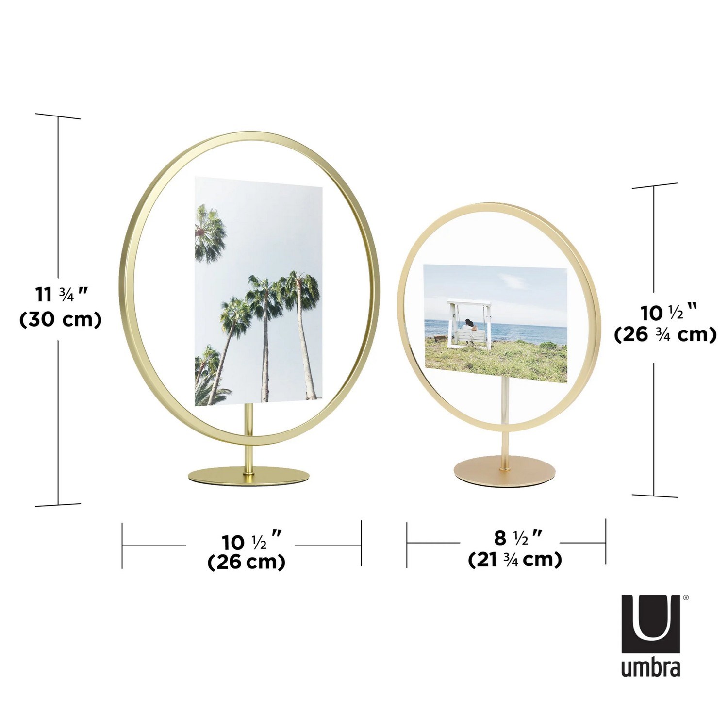 Fotorámeček INFINITY ROUND 10x15 cm mosazný_2