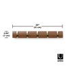 Věšák na zeď FLIP 5 háčků light walnut, warm gold_5