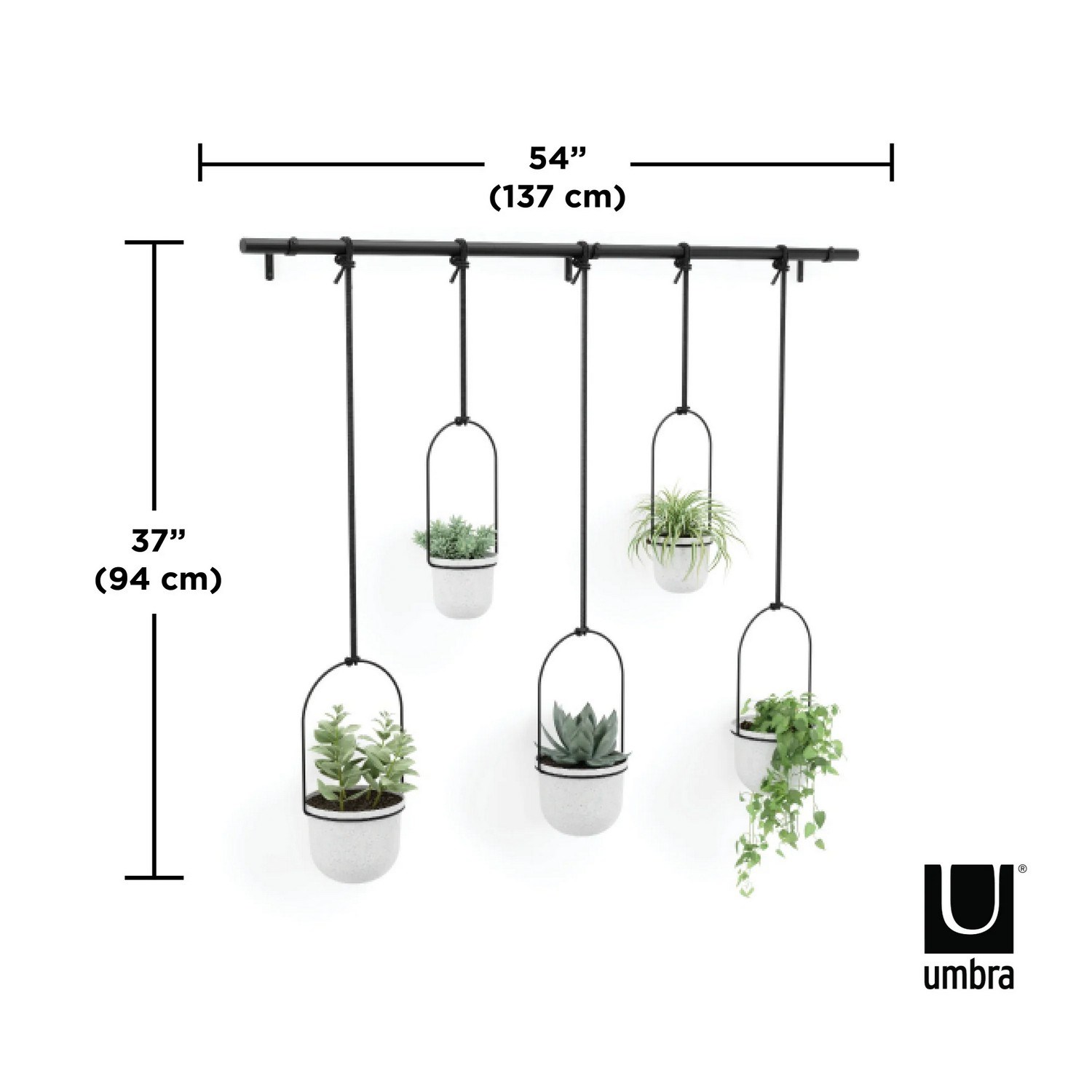Květináče TRIFLORA SET/5ks bílé_0