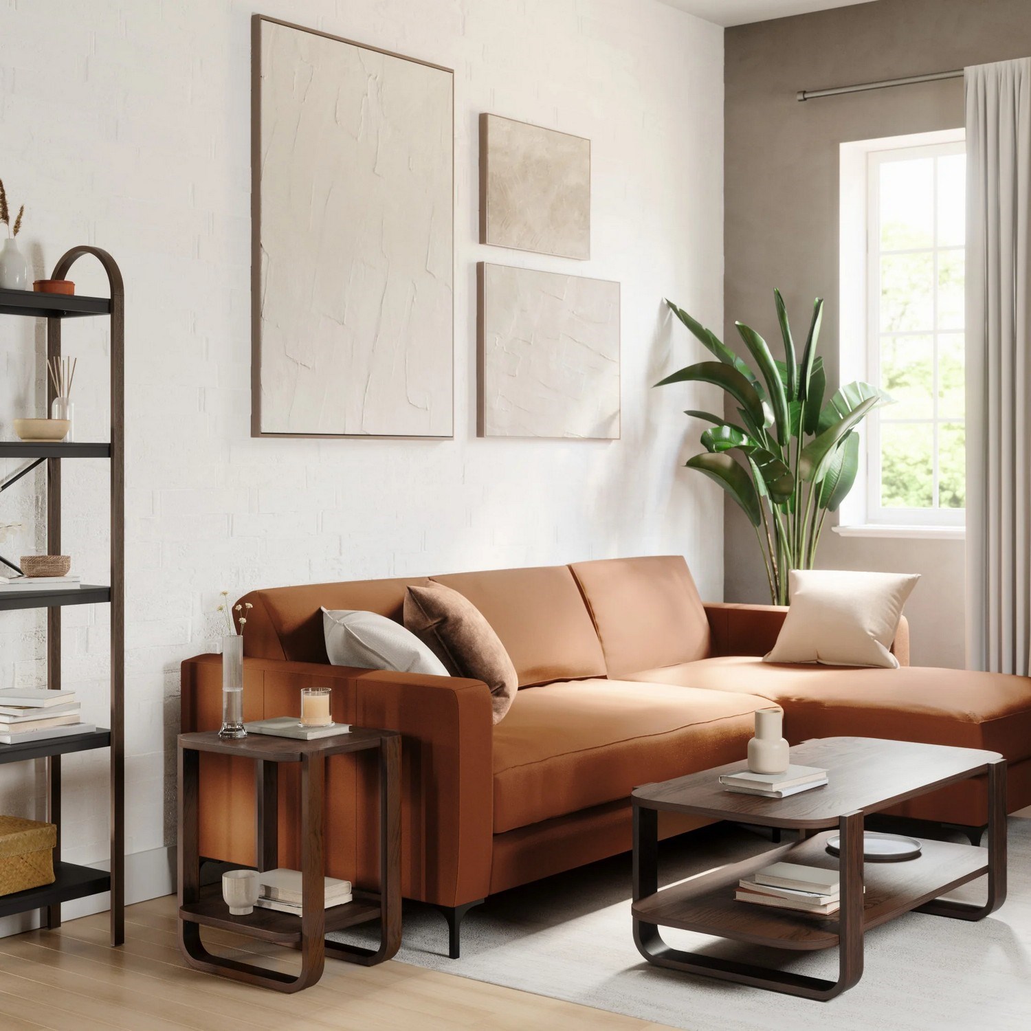 Odkládací stolek BELLWOOD V.53 cm ořech_0