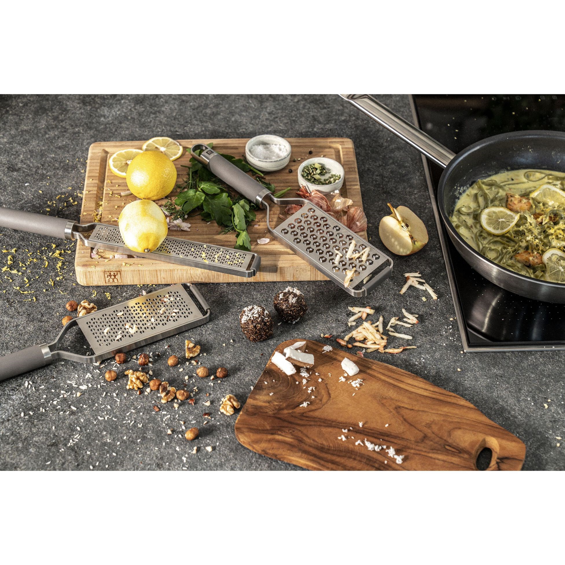 Nerezové struhadlo TWIN PRO zester D.38cm šedé_4