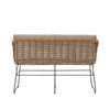 Dvoumístné polyratanové sofa COLLIN s šedým polštářem_2