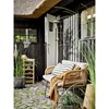 Dvoumístné polyratanové sofa COLLIN s šedým polštářem_4