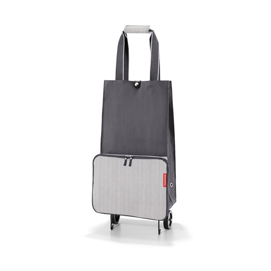 Skládací nákupní vozík na kolečkách Reisenthel Foldabletrolley herringbone grey_2