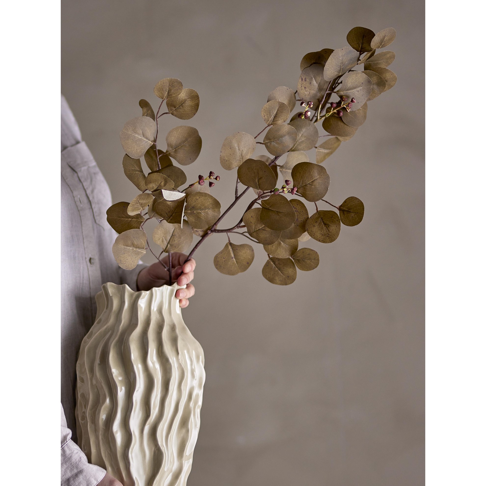Umělá dekorace /květina EUCALYPTUS V.86cm hnědý_0