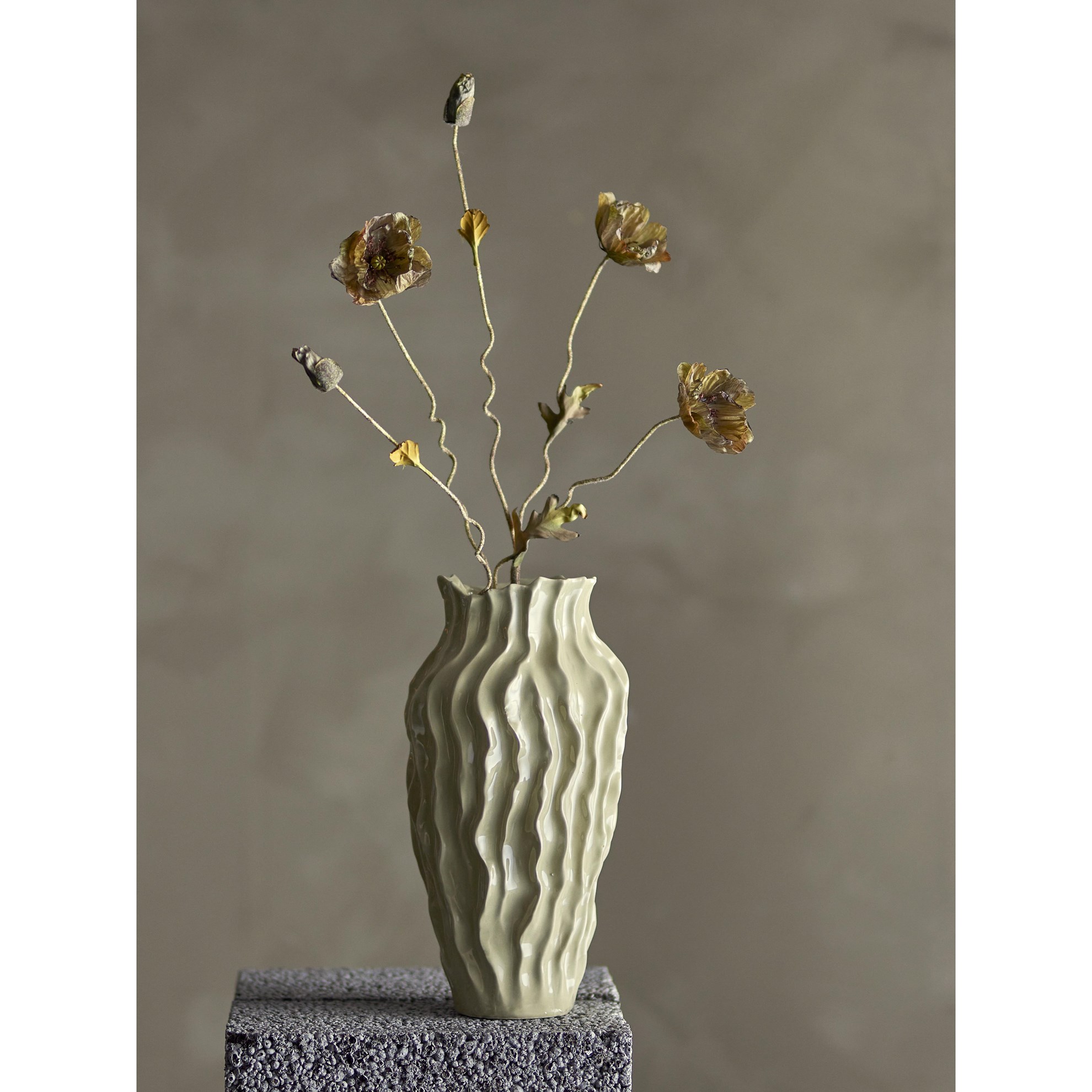 Umělá dekorace/květina POPPY stonek máku V.104cm hnědá_2