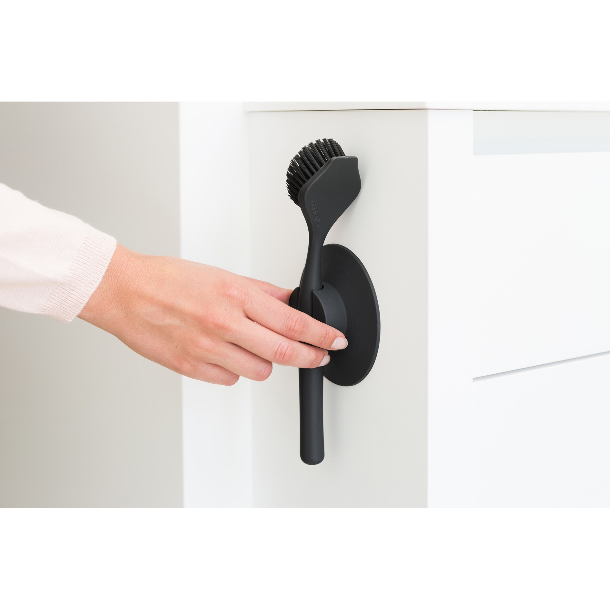 Kartáč na nádobí s držákem Brabantia D.23,5cm šedý_1