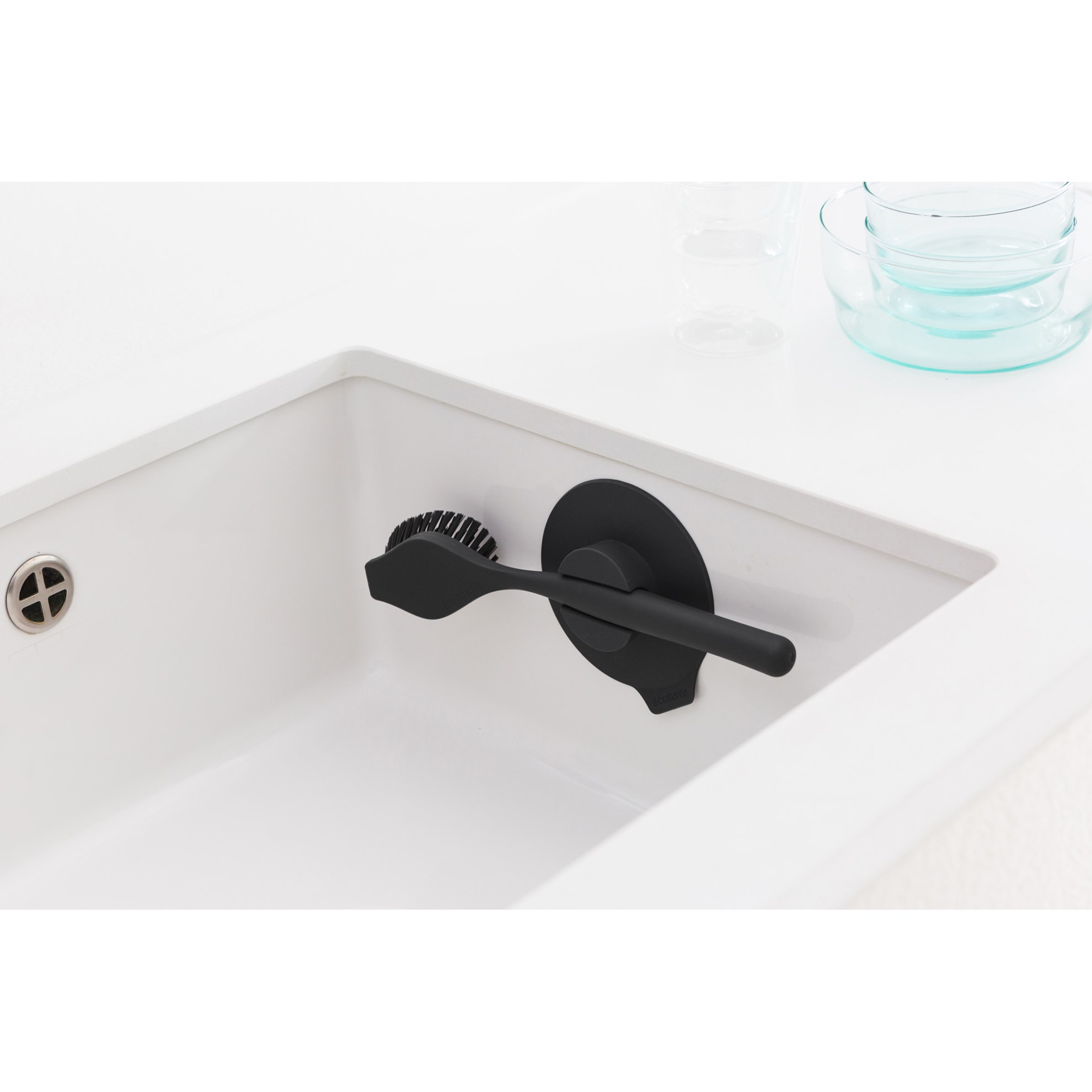 Kartáč na nádobí s držákem Brabantia D.23,5cm šedý_2