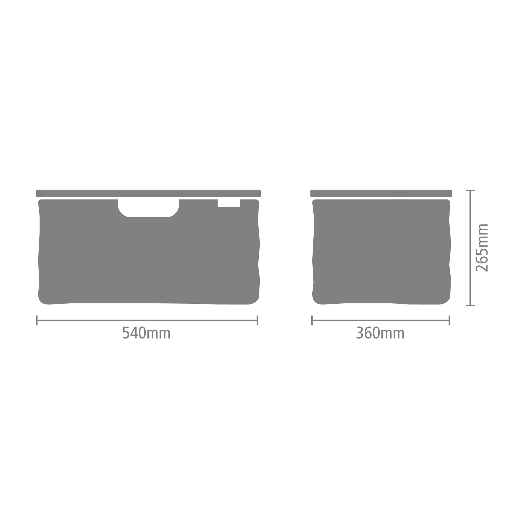 Skládací koš na prádlo/úložný box Brabantia 40l šedý_3