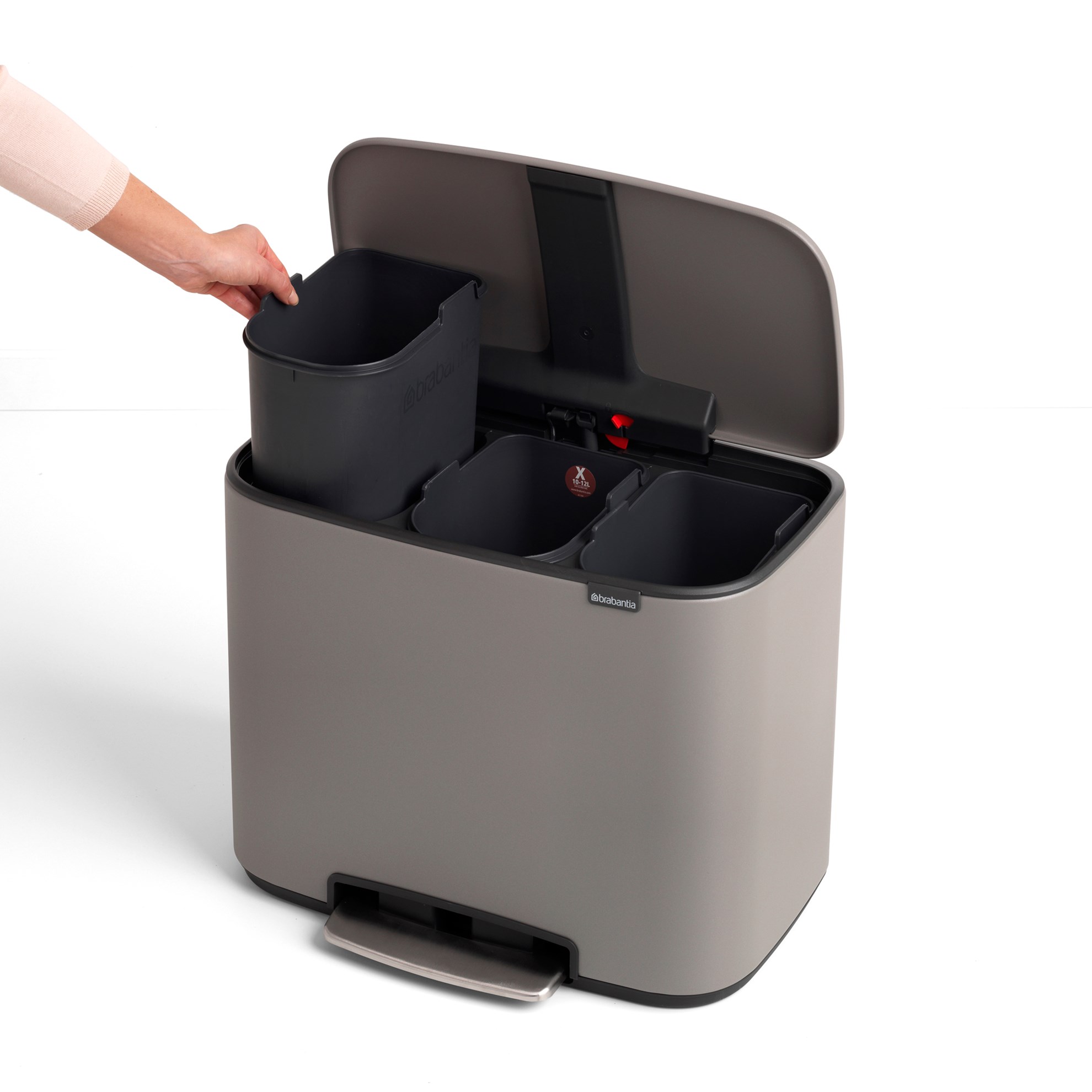 Pedálový odpadkový koš Brabantia BO 3x11l šedý_6