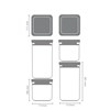 Sada plastových dóz Brabantia SQUARE-2x700ml/2x1,6l SET/4ks tmavě šedé_0