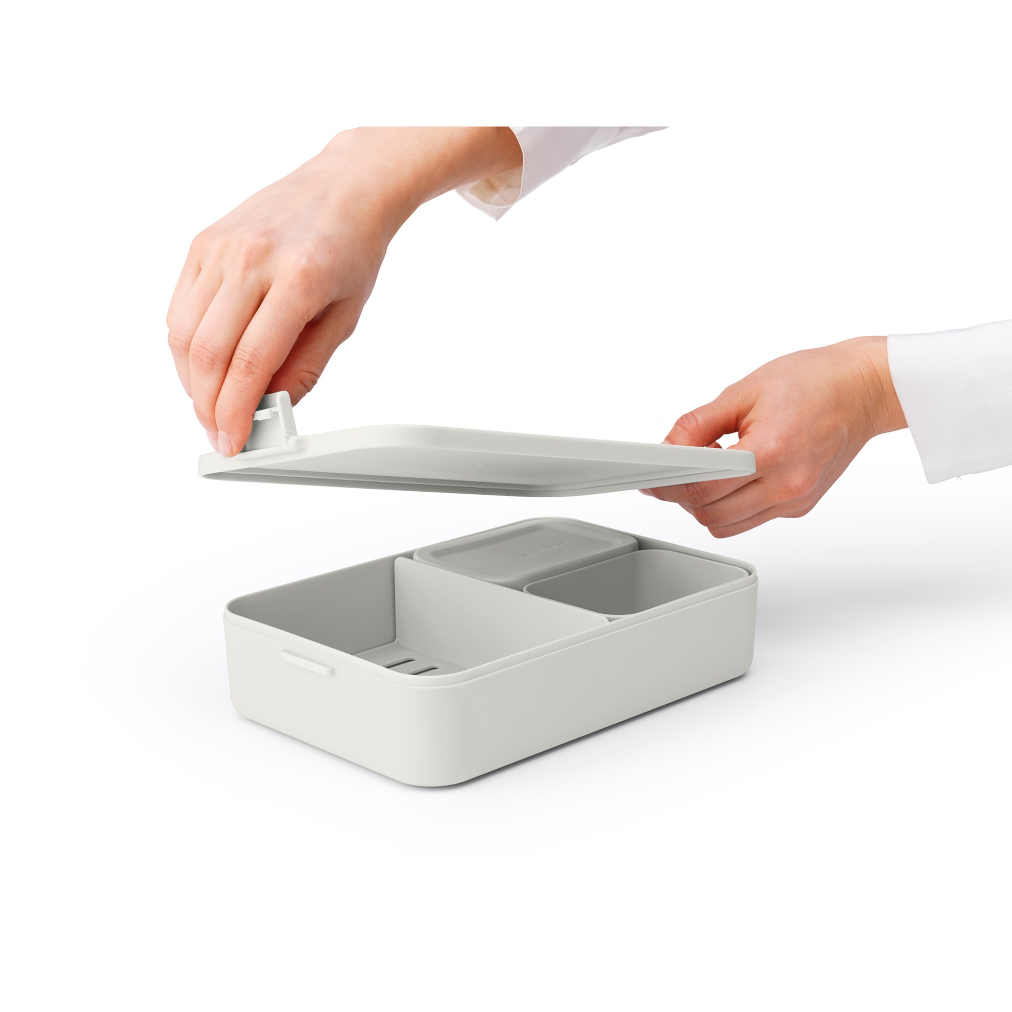 Obědový box Brabantia MAKE&TAKE BENTO 2l světle šedý_2